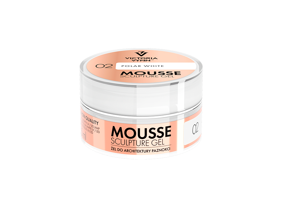 Mousse Sculpture Gel 02 – Polar white 15ml - slika 3