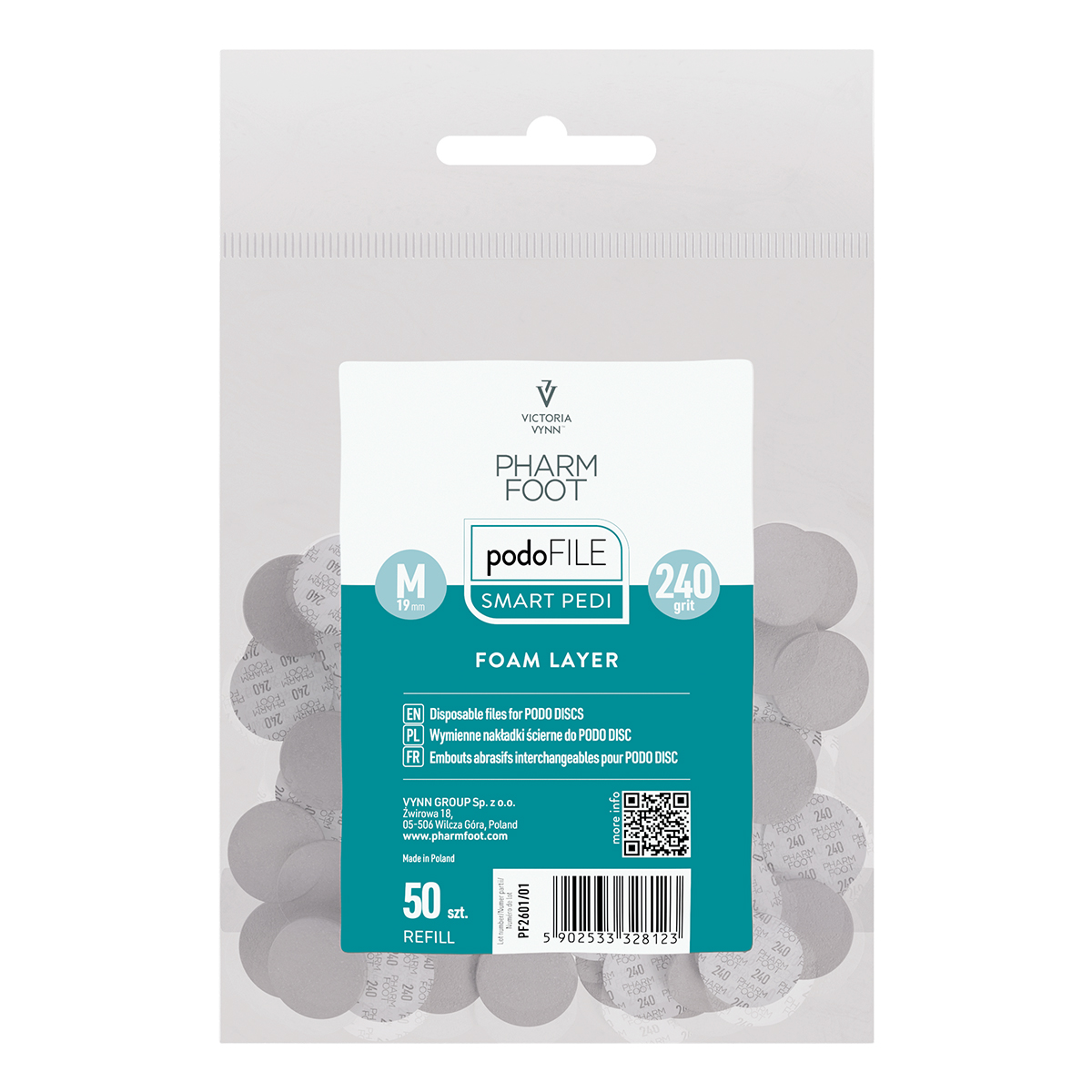 REFILL PODO FILE FOAM LAYER M, 240grit