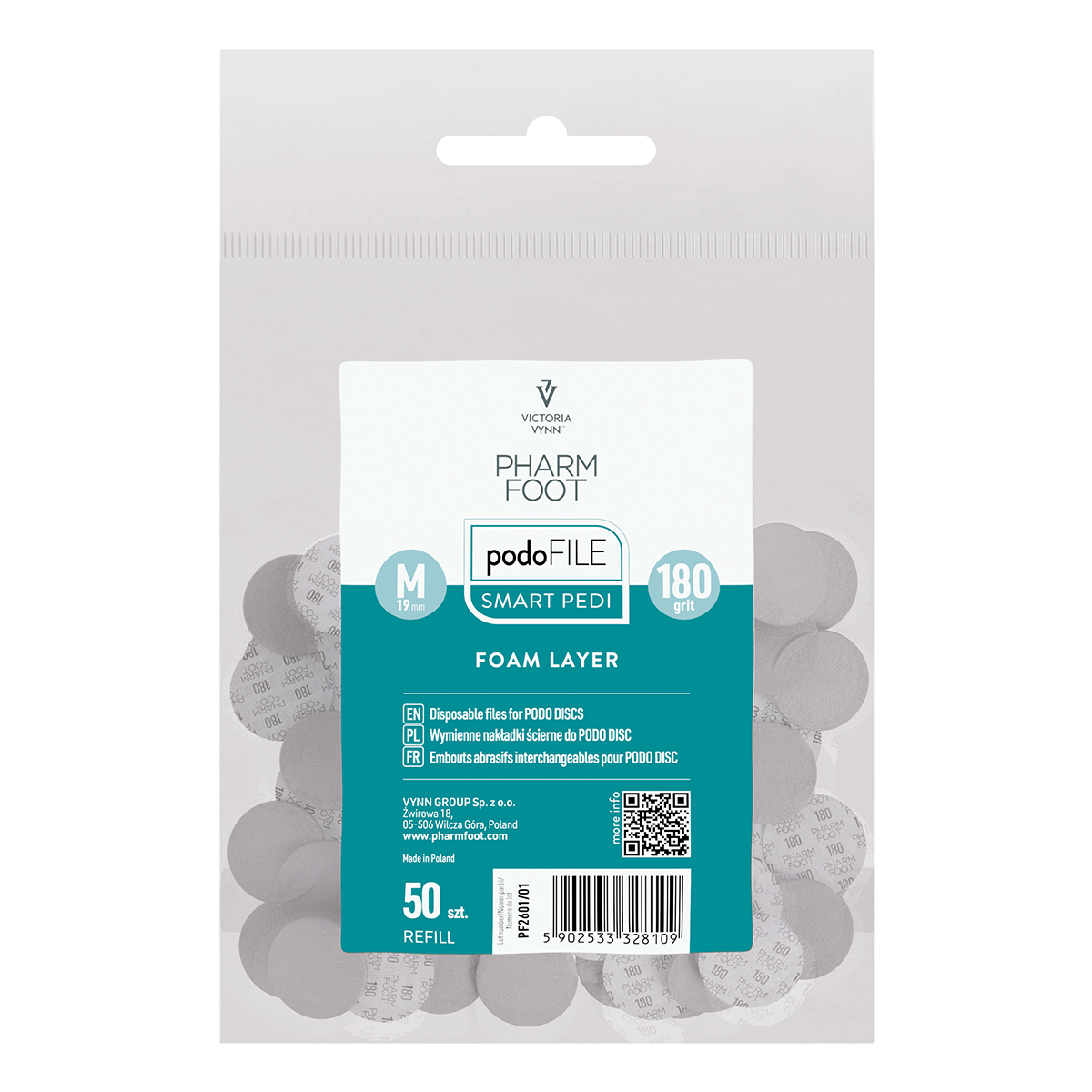 REFILL PODO FILE FOAM LAYER M, 180grit