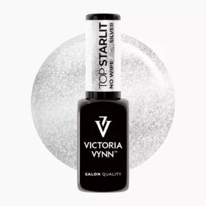 GEL POLISH TOP NO WIPE STARLIT SILVER 8ml